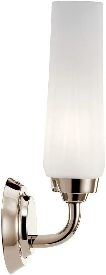 Kichler, Truby 11.5 Inch 1 Light Wall Sconce with Satin Etched Cased Opal Glass in Champagne Bronze, 55073CPZ