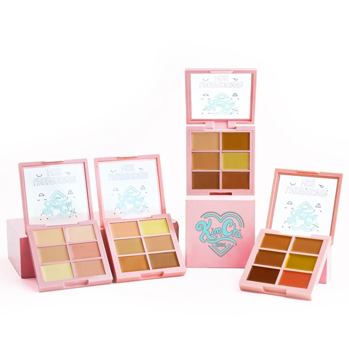 KimChi Chic Undercover Hoe Corrector Palette - Full Coverage Concealer, Creamy, Long Wearing, Hides Dark Circles & Blemishes Cruelty Free, Light 0.25oz