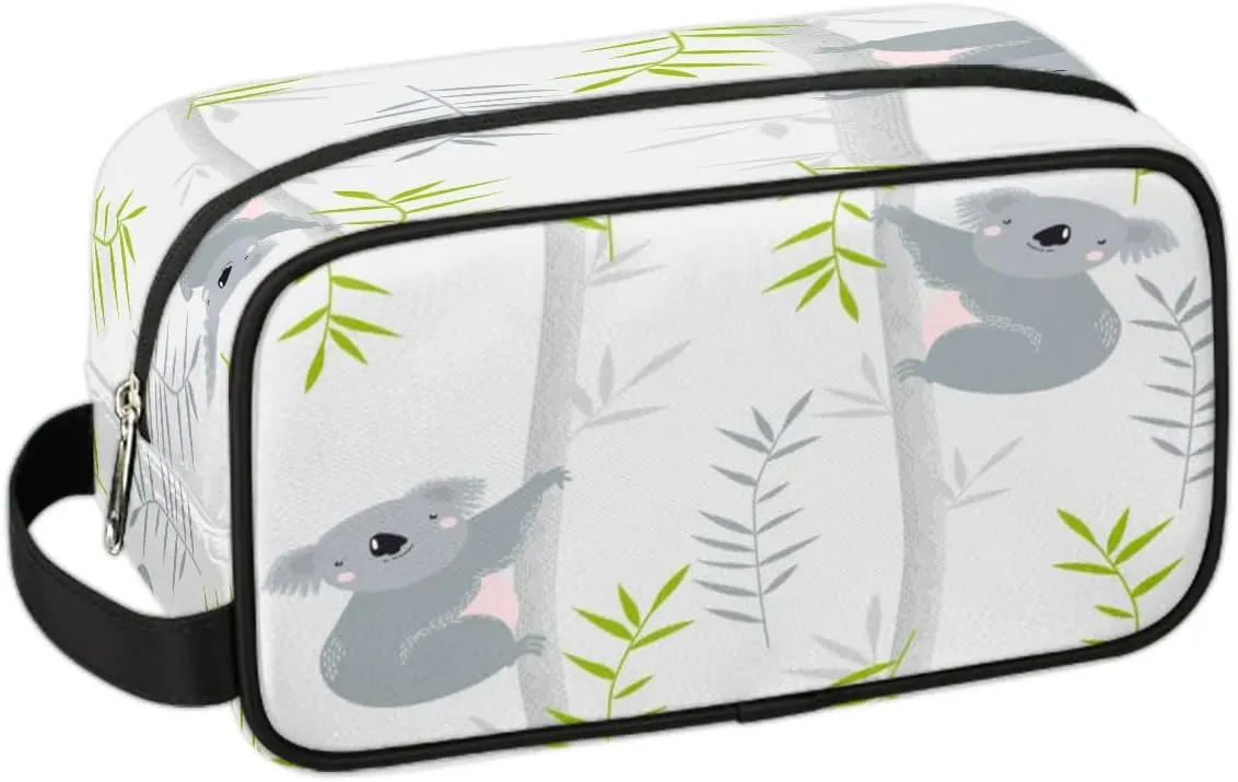 Koalas Paint Travel Toiletry Bag for Women Men Small Cosmetic Makeup Organizer Water Resistant Shaving Bag Portable Make Up Bag Storage Bags with Handle