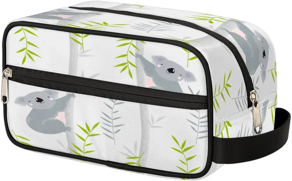 Koalas Paint Travel Toiletry Bag for Women Men Small Cosmetic Makeup Organizer Water Resistant Shaving Bag Portable Make Up Bag Storage Bags with Handle