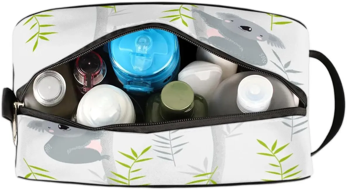 Koalas Paint Travel Toiletry Bag for Women Men Small Cosmetic Makeup Organizer Water Resistant Shaving Bag Portable Make Up Bag Storage Bags with Handle