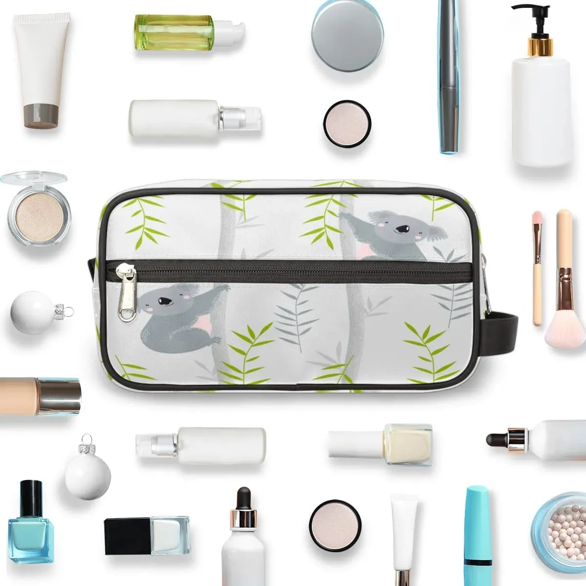 Koalas Paint Travel Toiletry Bag for Women Men Small Cosmetic Makeup Organizer Water Resistant Shaving Bag Portable Make Up Bag Storage Bags with Handle