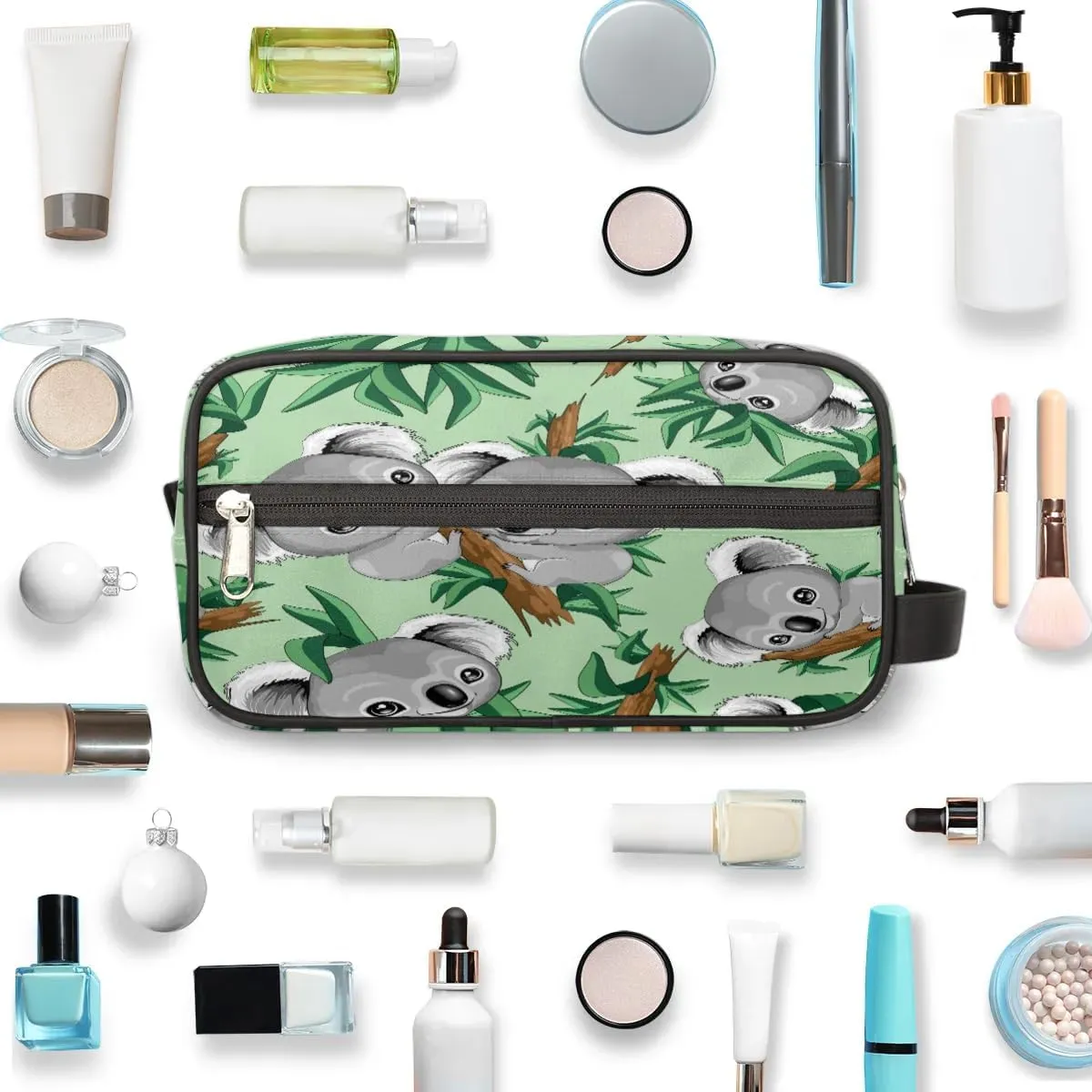 Koalas Tree Travel Toiletry Bag for Women Men Small Cosmetic Makeup Organizer Water Resistant Shaving Bag Portable Make Up Bag Storage Bags with Handle