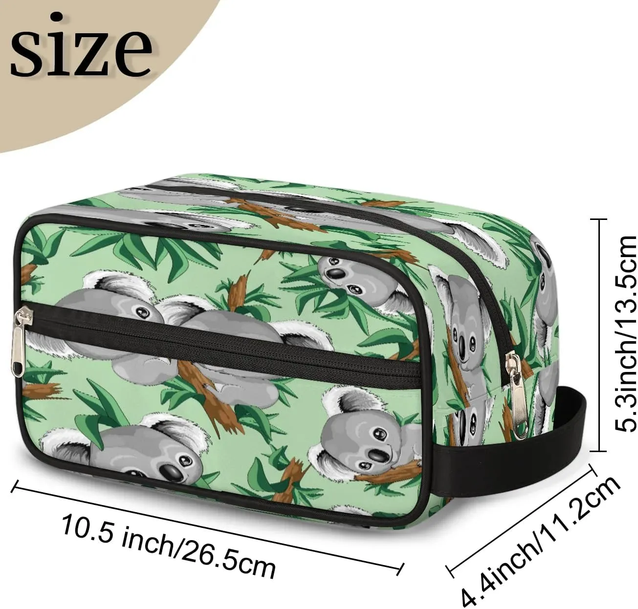 Koalas Tree Travel Toiletry Bag for Women Men Small Cosmetic Makeup Organizer Water Resistant Shaving Bag Portable Make Up Bag Storage Bags with Handle