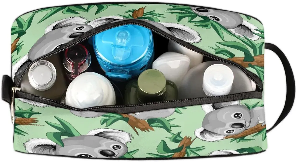 Koalas Tree Travel Toiletry Bag for Women Men Small Cosmetic Makeup Organizer Water Resistant Shaving Bag Portable Make Up Bag Storage Bags with Handle