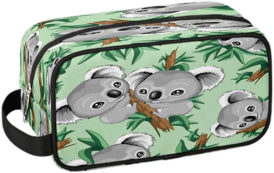 Koalas Tree Travel Toiletry Bag for Women Men Small Cosmetic Makeup Organizer Water Resistant Shaving Bag Portable Make Up Bag Storage Bags with Handle