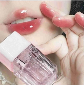 Korean Crysta'l Jelly Lip Oil Gloss|Long Lasting Non-sticky Repair Moisturizing Hydrating Lip Oil Balm Tint | Waterproof Clear Transparent Lip Plumper for Womens| Lip Care Serum(Pack of 1 Pcs)