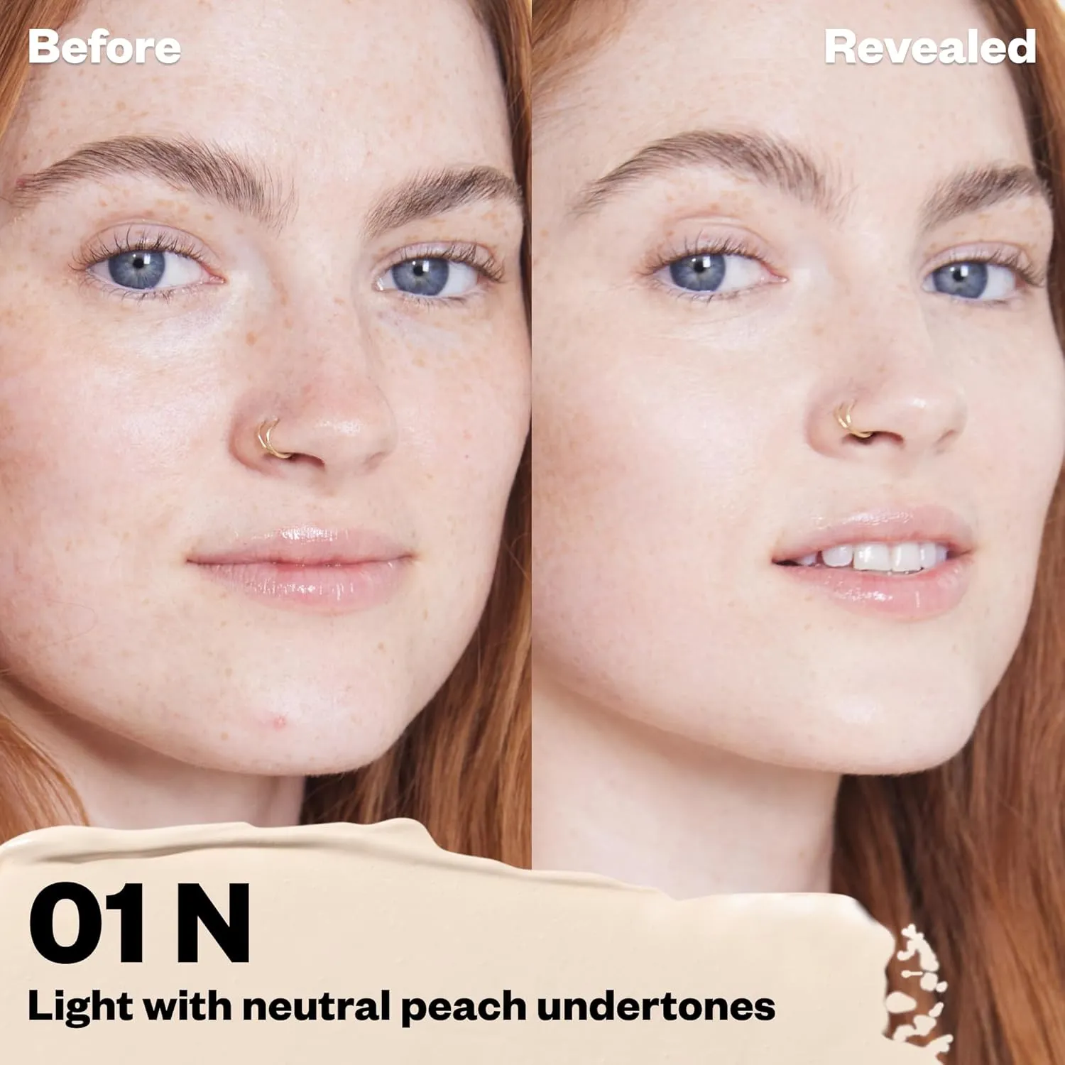 Kosas Revealer Concealer - Medium Coverage Makeup with Hyaluronic Acid, Conceals Dark Circles Under Eyes, Dark Spots and Blemishes   Brightens, Hydrates, Long-Lasting & Vegan, (Tone 01 N)