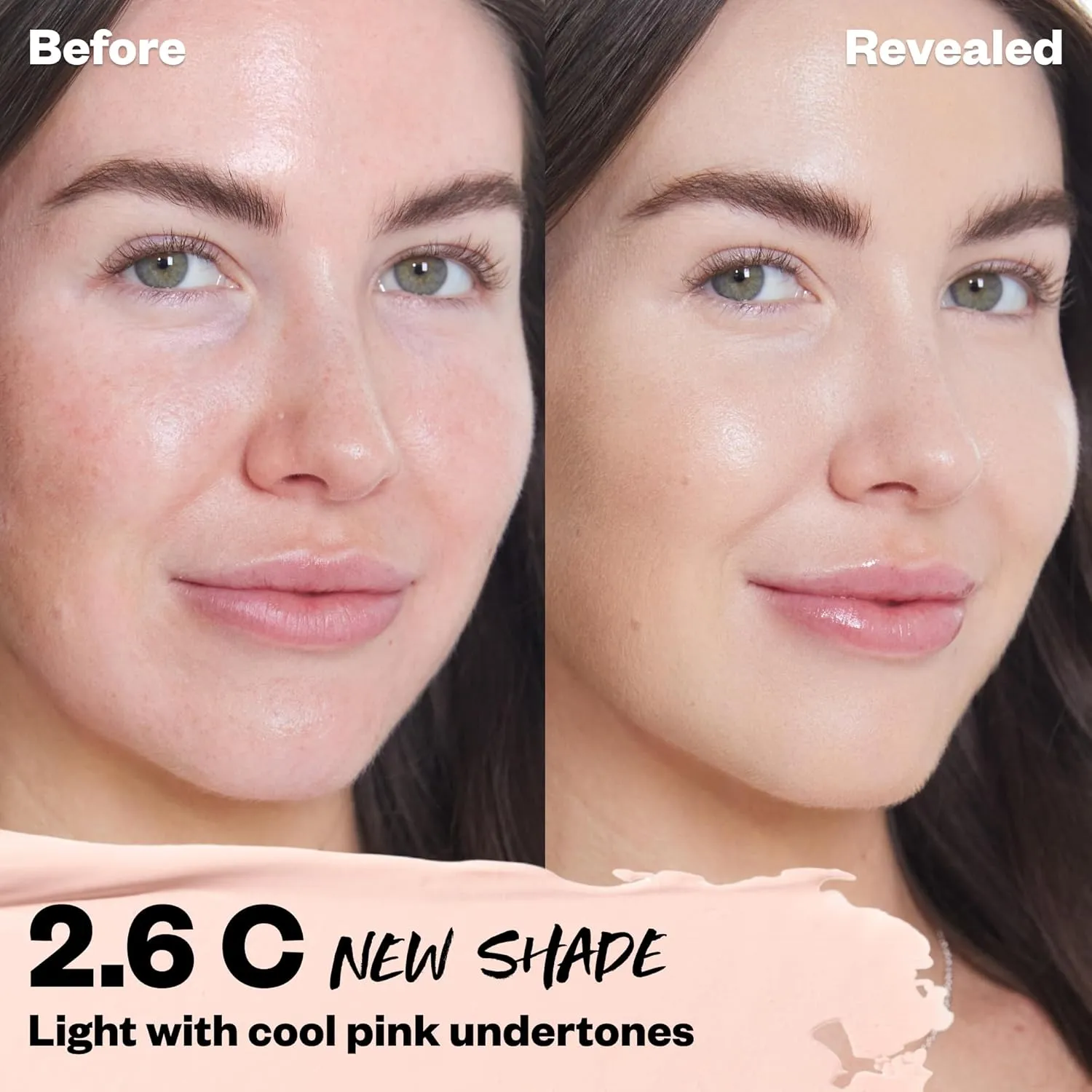 Kosas Revealer Concealer - Medium Coverage Makeup with Hyaluronic Acid, Conceals Dark Circles Under Eyes, Dark Spots and Blemishes   Brightens, Hydrates, Long-Lasting & Vegan, (Tone 2.6 C)
