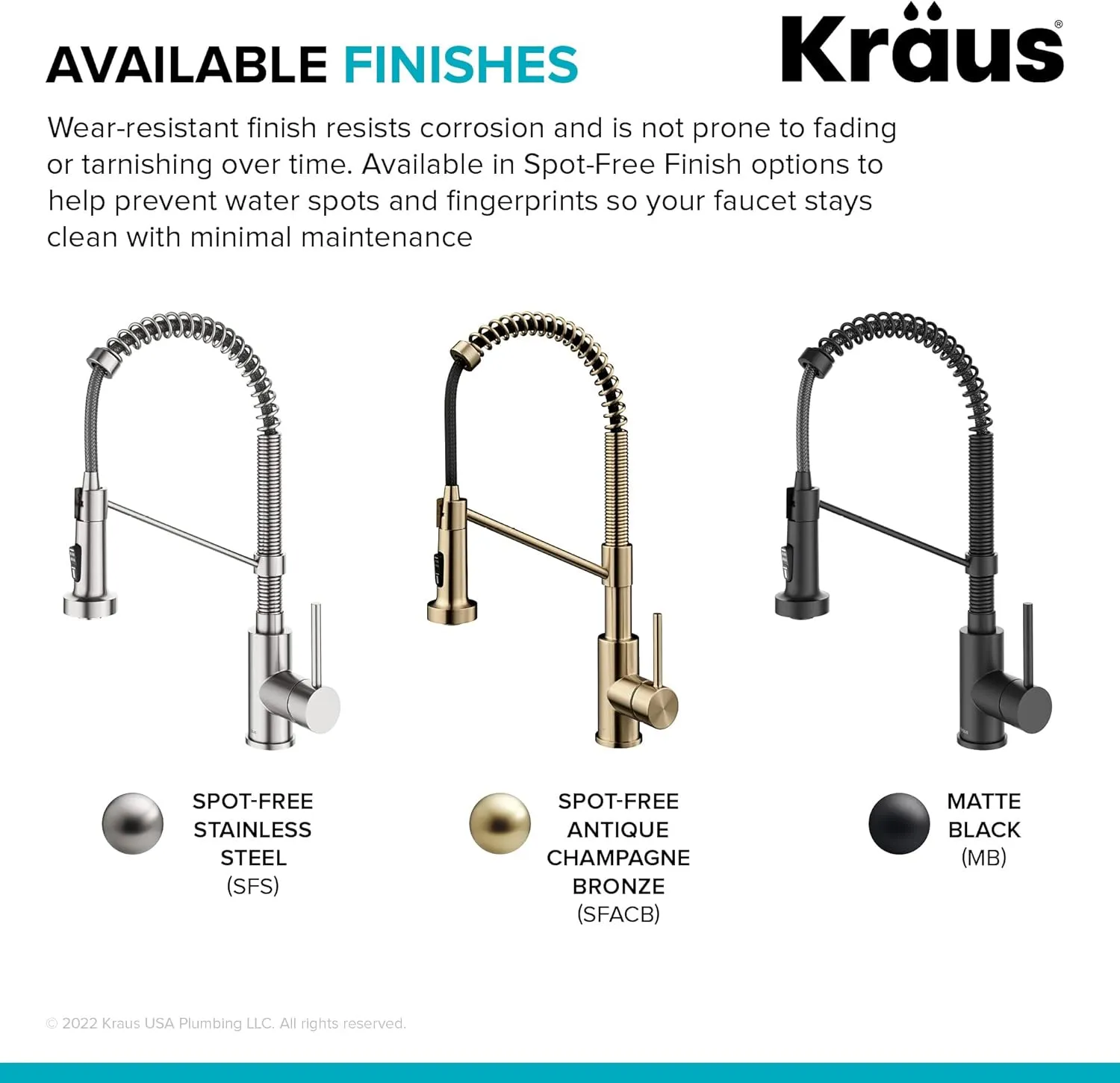 Kraus Bolden Touchless Sensor Commercial Style 2-Function Single Handle Pull Down Kitchen Faucets in Spot-Free Antique Champagne Bronze, KSF-1610SFACB