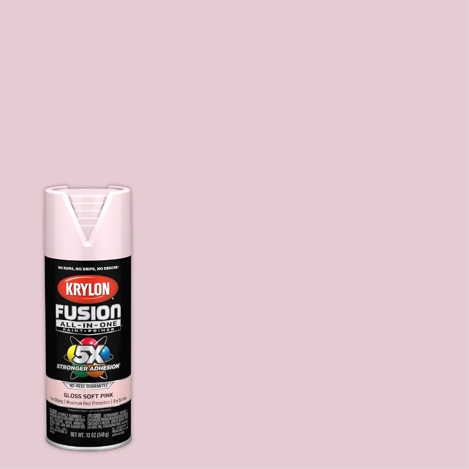 Krylon Fusion All-In-One Adhesive Spray Paint for Indoor/Outdoor Use, 12 oz, Pink Blush