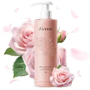 Kustie Rose Body Lotion, Infused with Essential Oil & Niacinamide, Hydrating & Moisturizing Floral Body Cream – Lightweight, Non-Greasy Formula, 24H Long-Lasting Fragrance, 8.4 Fl Oz