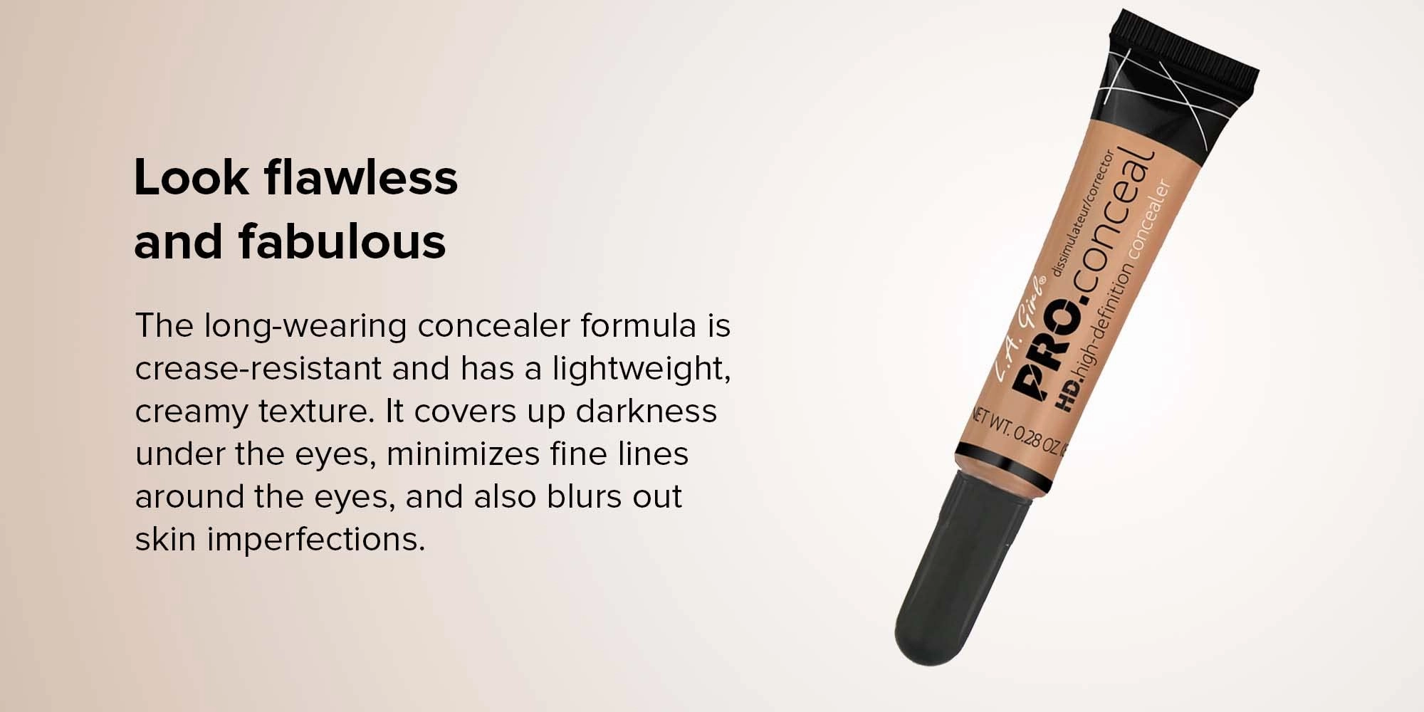 L.A. Girl Pro Coneal HD. High Definiton Concealer 0.25 OZ GC984 Toffee