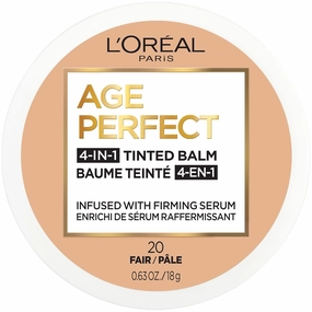 L'Oreal Paris Age Perfect 4-in-1 Tinted Face Balm Foundation with Firming Serum, Fair 20, 0.61 Ounce
