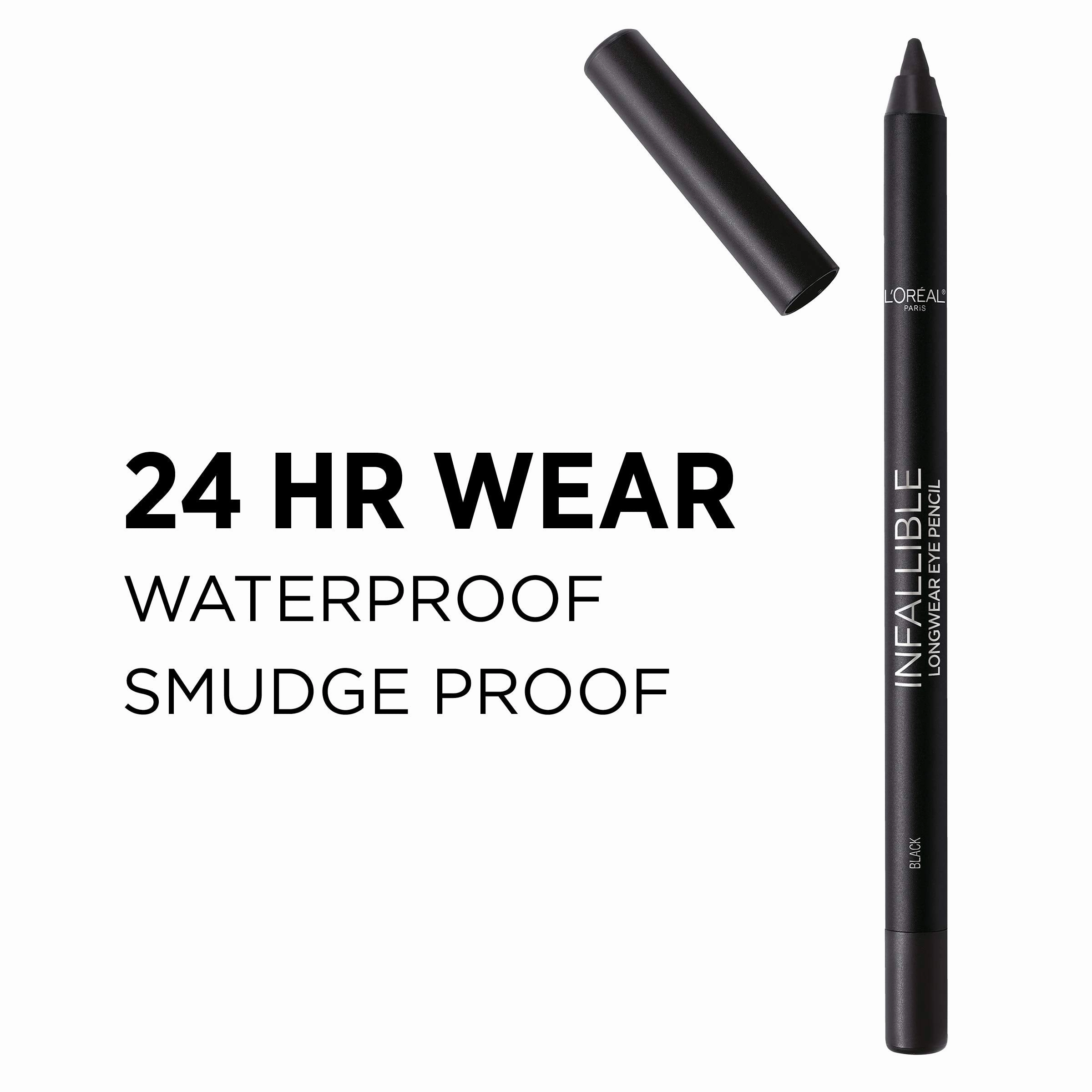 L'Oreal Paris Cosmetics Infallible Pro-Last Waterproof Pencil Eyeliner, Black, 0.042 Ounce,1 Count