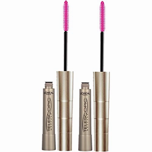 L'Oreal Paris Makeup Telescopic Original Lengthening Mascara, Blackest Black, 0.27 Fl Oz (1 Count)