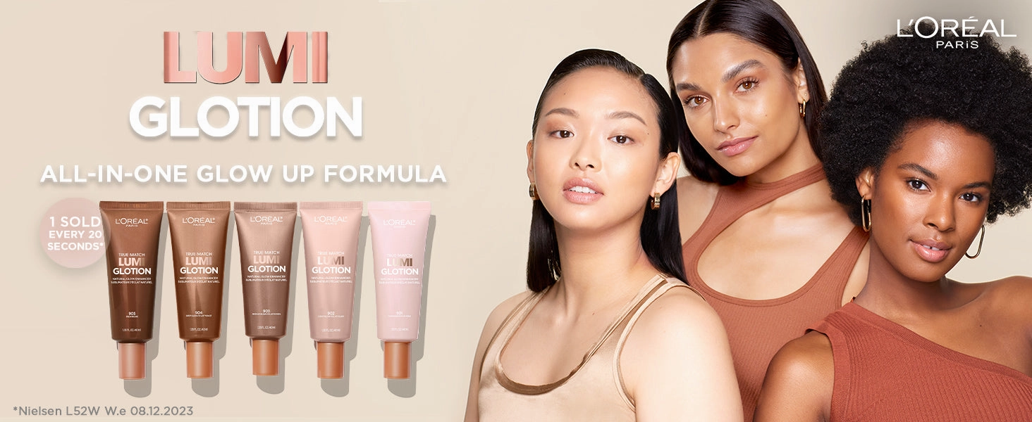 L'Oréal Paris True Match Lumi Glotion Medium and Deep Bundle, Highlighter and Bronzer For Radiant Glow, Pack of 2