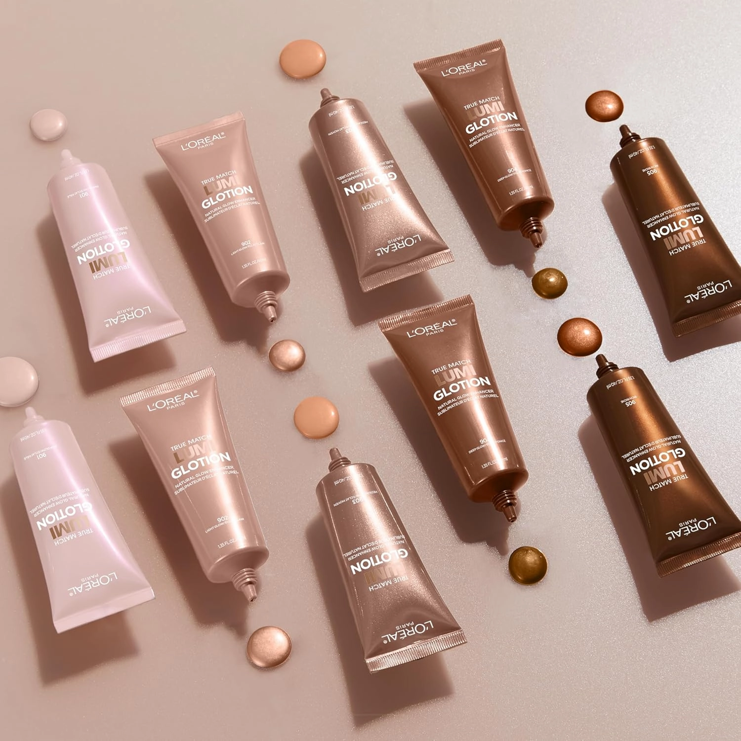 L'Oréal Paris True Match Lumi Glotion Medium and Deep Bundle, Highlighter and Bronzer For Radiant Glow, Pack of 2