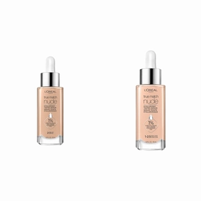 L’Oréal Paris True Match Nude Hyaluronic Tinted Serum Foundation & L'Oreal Paris Makeup True Match Lumi Glotion, Natural Glow Enhancer, Illuminator Highlighter Skin Tint