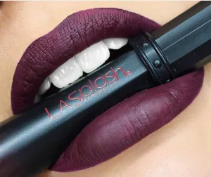 LA Splash Cosmetics Soft Liquid Matte Dark Purple Lipstick Plum Long Lasting - Wickedly Divine Collection (Black of Night)