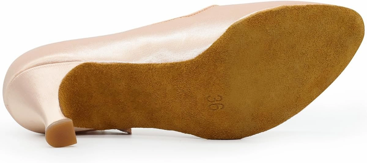 Ladies Ballroom Dance Shoes Kitten Heel Wedding Pump Mary Jane with Rose Modern Latin Dance Shoes for Women #1322N