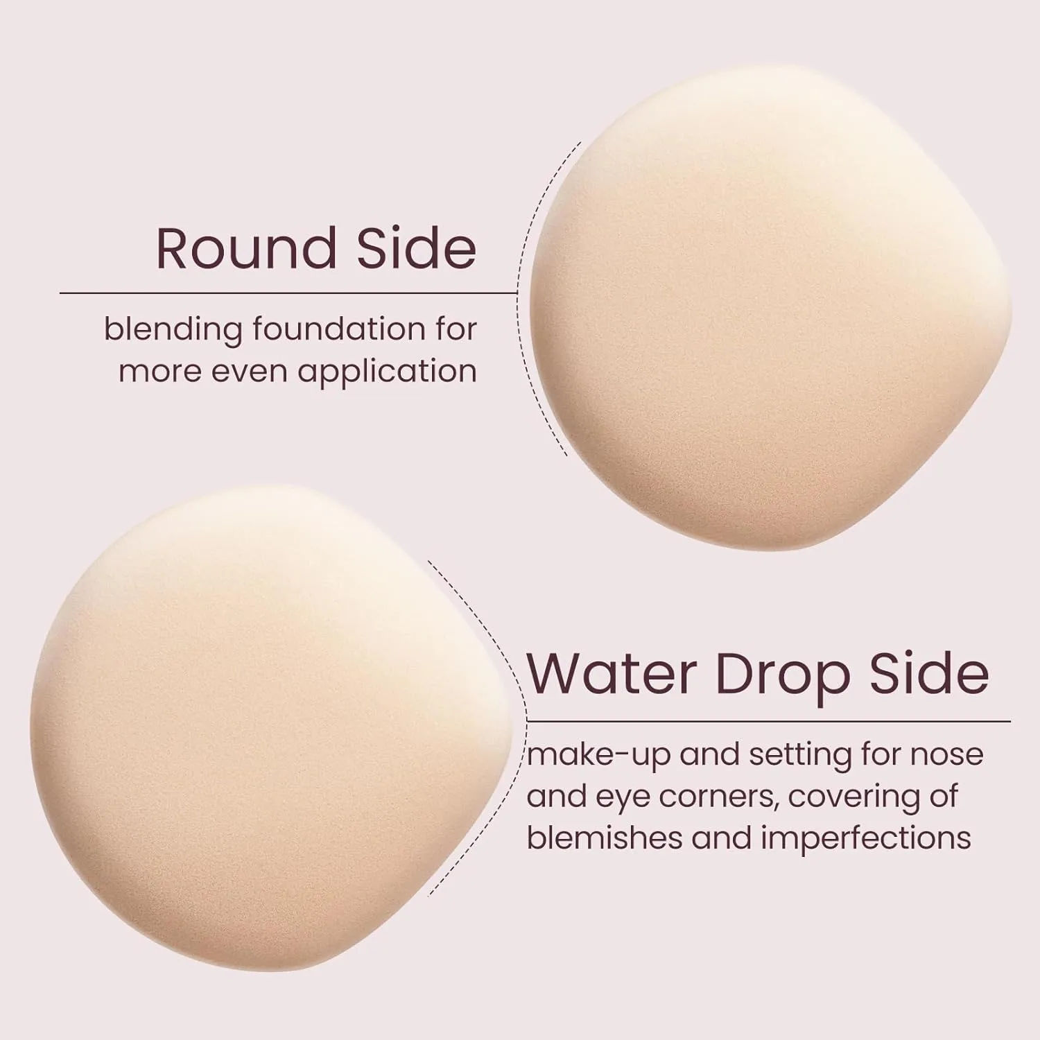 Large Makeup Puff, 3 Pcs Latex Free Powder Puff for Powder, Foundation and Concealer, Thick and Soft Makeup Sponge for Wet and Dry Use, Teardrop Blender Sponge