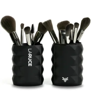 Laruce Makeup Brushes 14Pcs Makeup Brush Set Premium Synthetic Brushes for Foundation, Blending, Blush, Eyeliner, Shadow, Brow, Concealer, and Kabuki Brush with Travel Cup