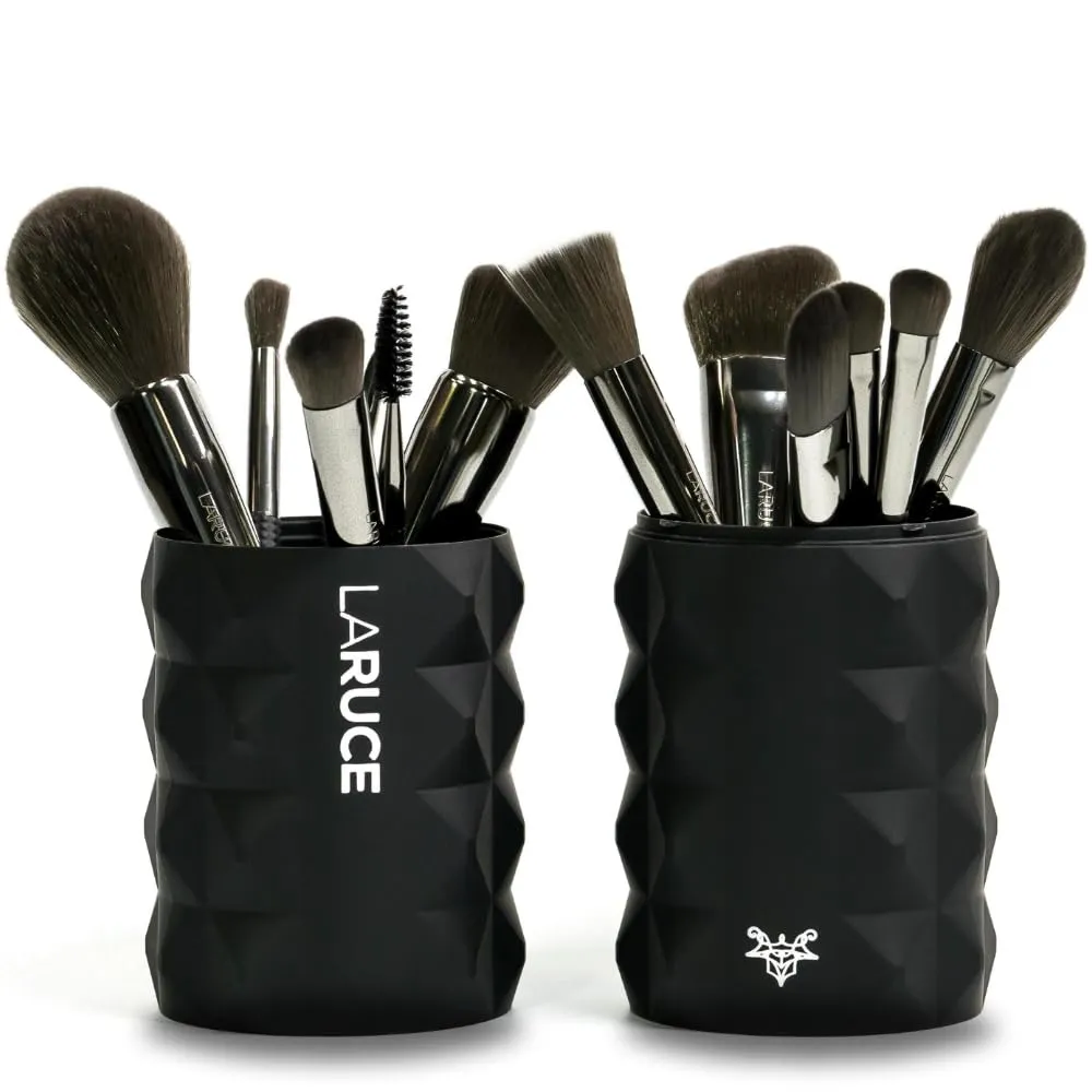 Laruce Makeup Brushes 14Pcs Makeup Brush Set Premium Synthetic Brushes for Foundation, Blending, Blush, Eyeliner, Shadow, Brow, Concealer, and Kabuki Brush with Travel Cup