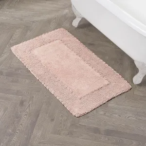 Laura Ashley Ruffle Border Blush Pink 27"x 45" 100% Cotton Bath Rug
