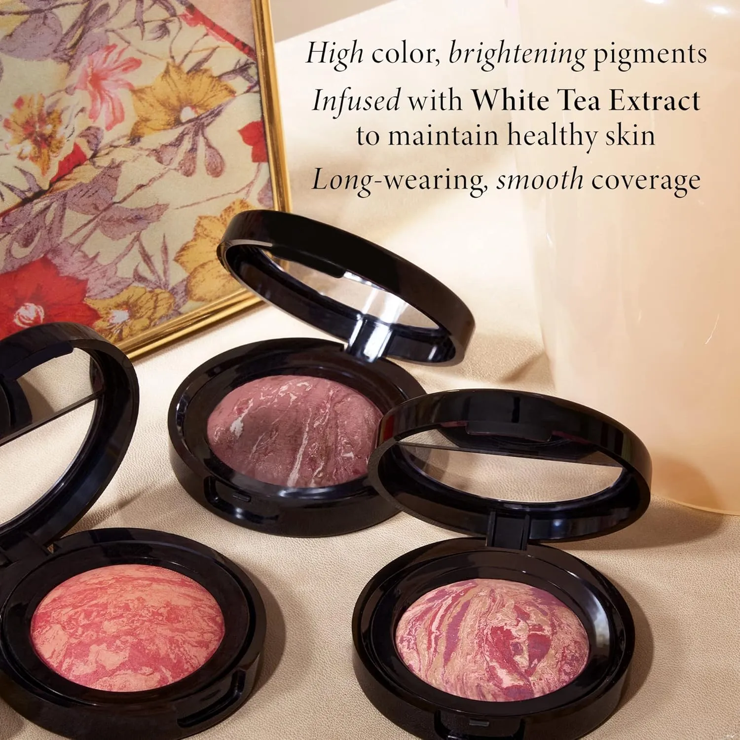 LAURA GELLER NEW YORK Baked Blush-n-Brighten Marbleized Blush for Cheeks - Tropical Peach - Natural Finish - Buildable Color