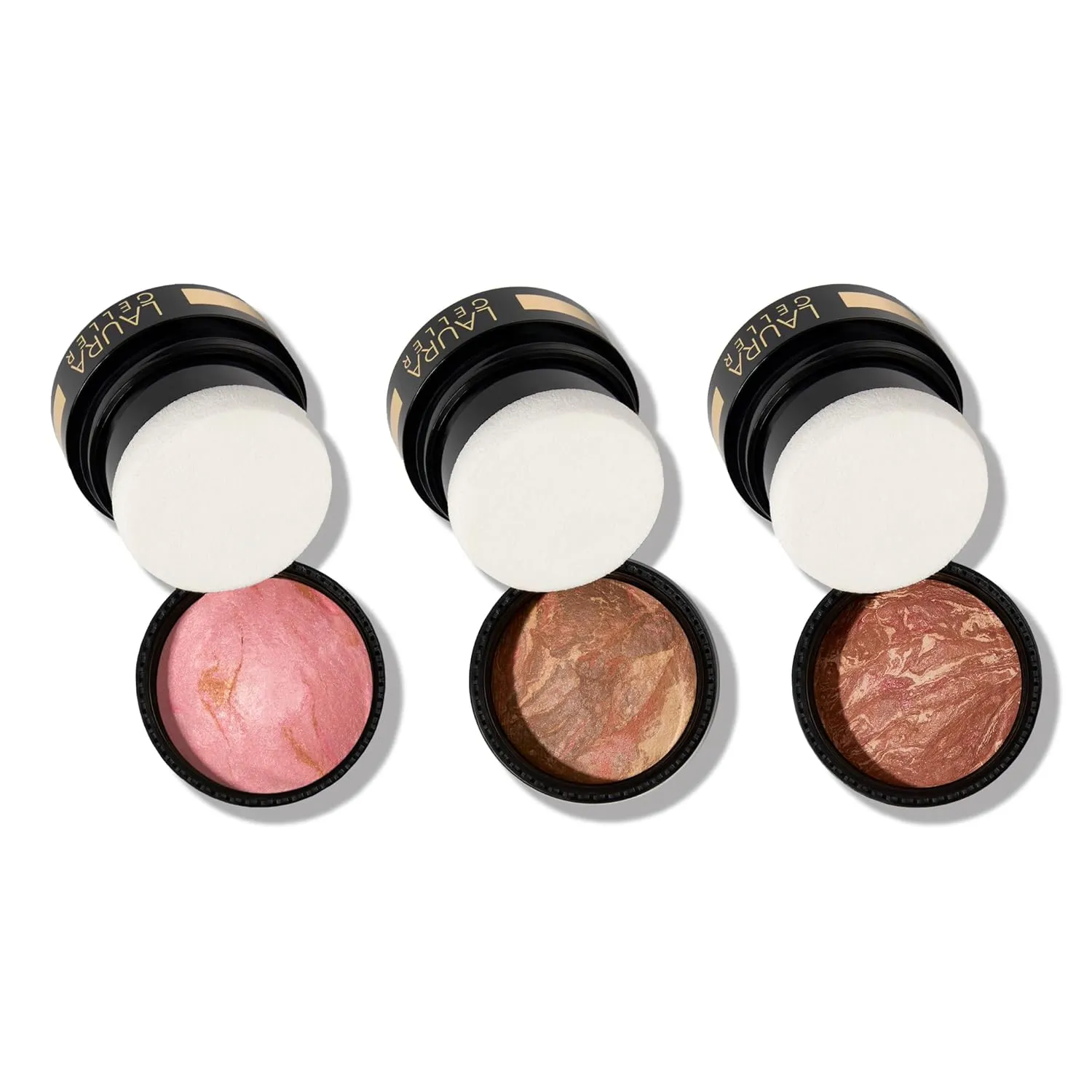 LAURA GELLER NEW YORK Baked to Go Trio: Balance-n-Brighten Foundation, Deep   Blush-n-Balance Blush, Pink Buttercream   Bronze-n-Brighten Bronzer, Deep - Travel Size