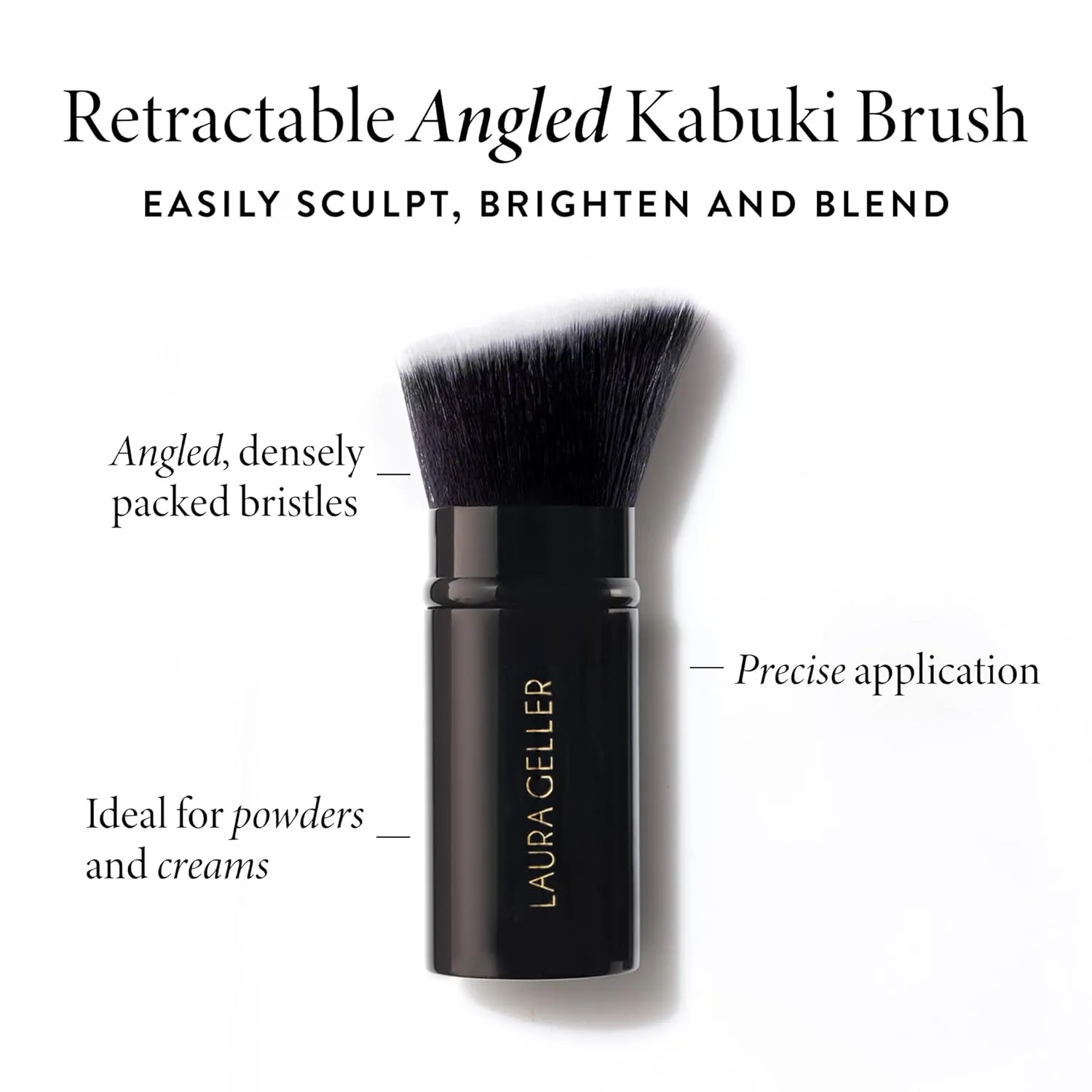 LAURA GELLER NEW YORK Daily Routine Kit (4 PC): Baked Balance-N-Brighten Foundation, Fair   Retractable Kabuki Brush   Blush-N-Brighten, Tropic Hues   Original Baked Highlighter, French Vanilla