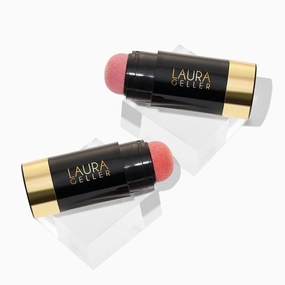LAURA GELLER NEW YORK Serum Blush Cheek Tint Duo: Practical Pink and Poppy Peach