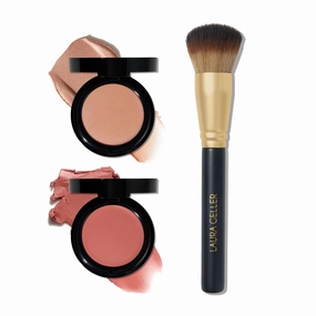 LAURA GELLER The Daily Wonders Kit - The Wonder Balm & Brush - Nice-n-Natural & Pinch-Me Pink - Hydrating Weightless Beauty Balm for Face & Lips