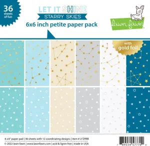 Lawn Fawn LF2998 Let It Shine Starry Skies Petite Pack Petite Paper Pack