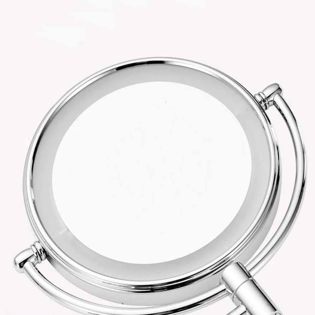LED Makeup Vanity Mirror,Two-Sided Wall Mounted Beauty Mirror 3X Magnification Bathroom Mirror Extendable 360°Swivel Cosmetic Mirror Powered by Plug,Gold(Silver) (Gold )