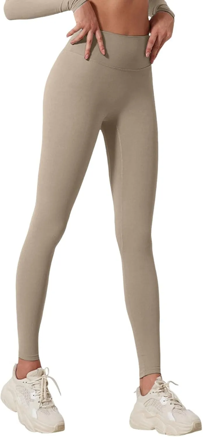 Leggings for Women Tummy Control High Waisted Tights Stretchy Scrunch Butt Lift Pull On Athletic Workout Yoga Pants