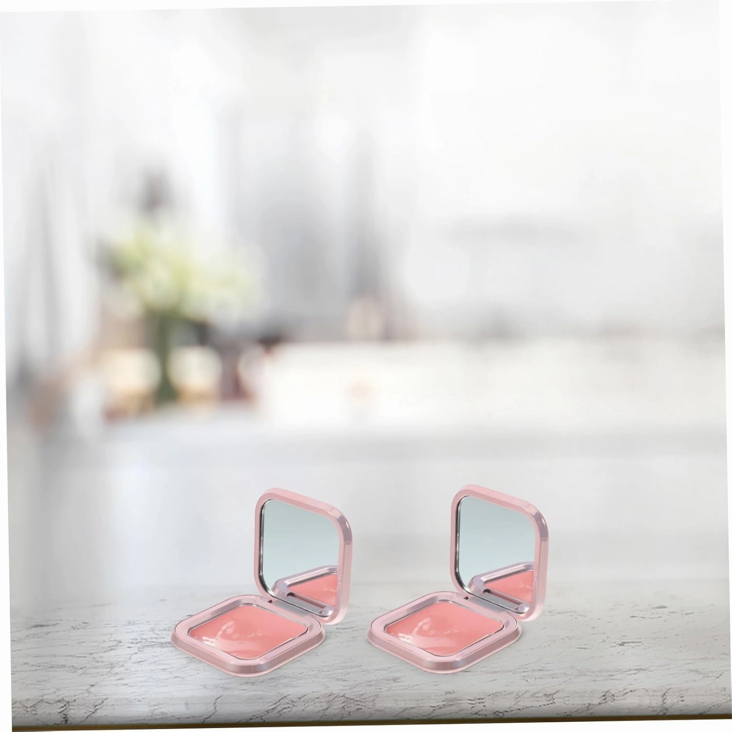 LIFKOME 2sets Magnetic Square Blush Holders Empty Compact Blush Palette Container Refillable Eye for Diy Makeup 4pcs*2