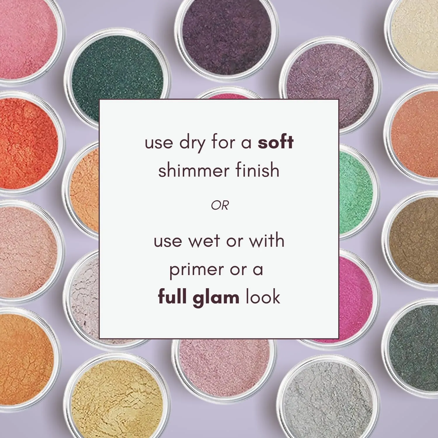 Light Amethyst Loose Mineral Eyeshadow - Organic, High Pigment Make Up Palette - Talc Free, Iridescent, Sparkle Eye Shadow in Hot Pink, Lavender, Rose Gold and More