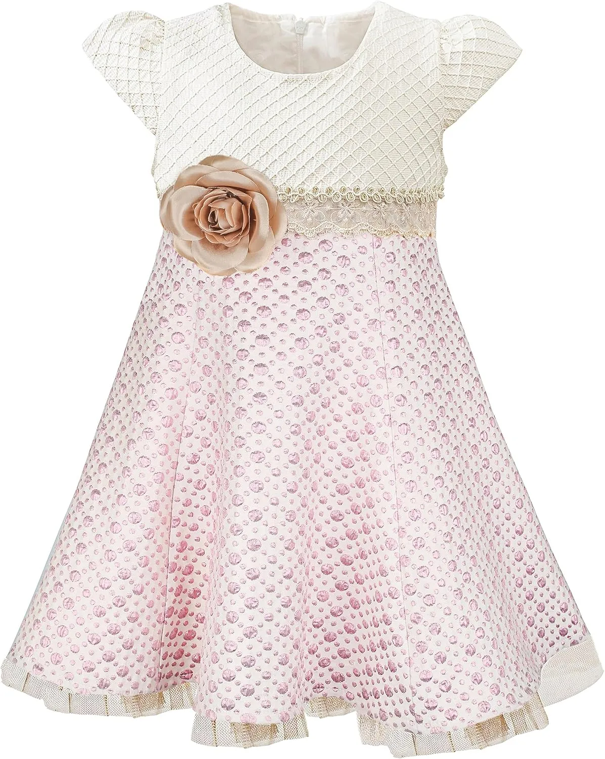 Lilax Little Girls' Sparkle Polka Dot Twirl Dress