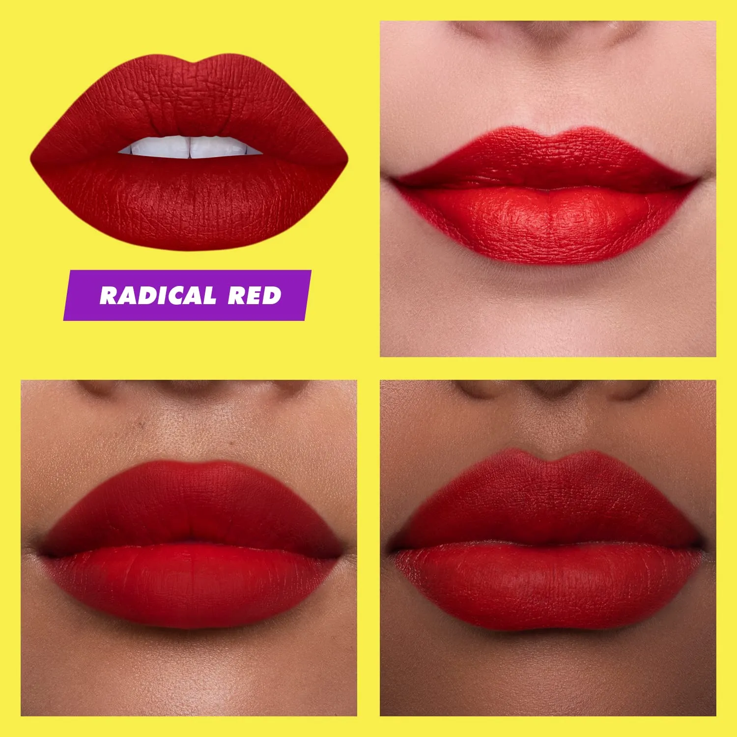Lime Crime Soft Touch Comfort Matte Lipstick, Radical Red (Deep Blue-Toned Red) - Flirty Retro Shades - Full-Coverage Long Lasting, Lip Lining & Soft for All-Day Wear - Talc-Free & Paraben-Free