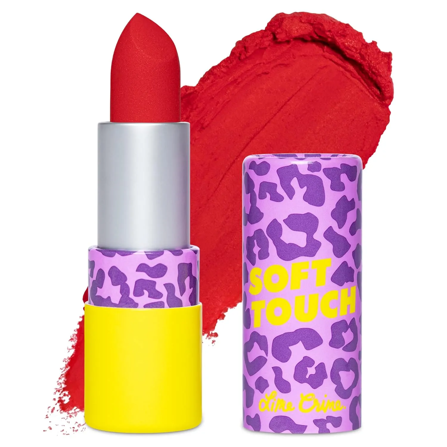 Lime Crime Soft Touch Comfort Matte Lipstick, Radical Red (Deep Blue-Toned Red) - Flirty Retro Shades - Full-Coverage Long Lasting, Lip Lining & Soft for All-Day Wear - Talc-Free & Paraben-Free