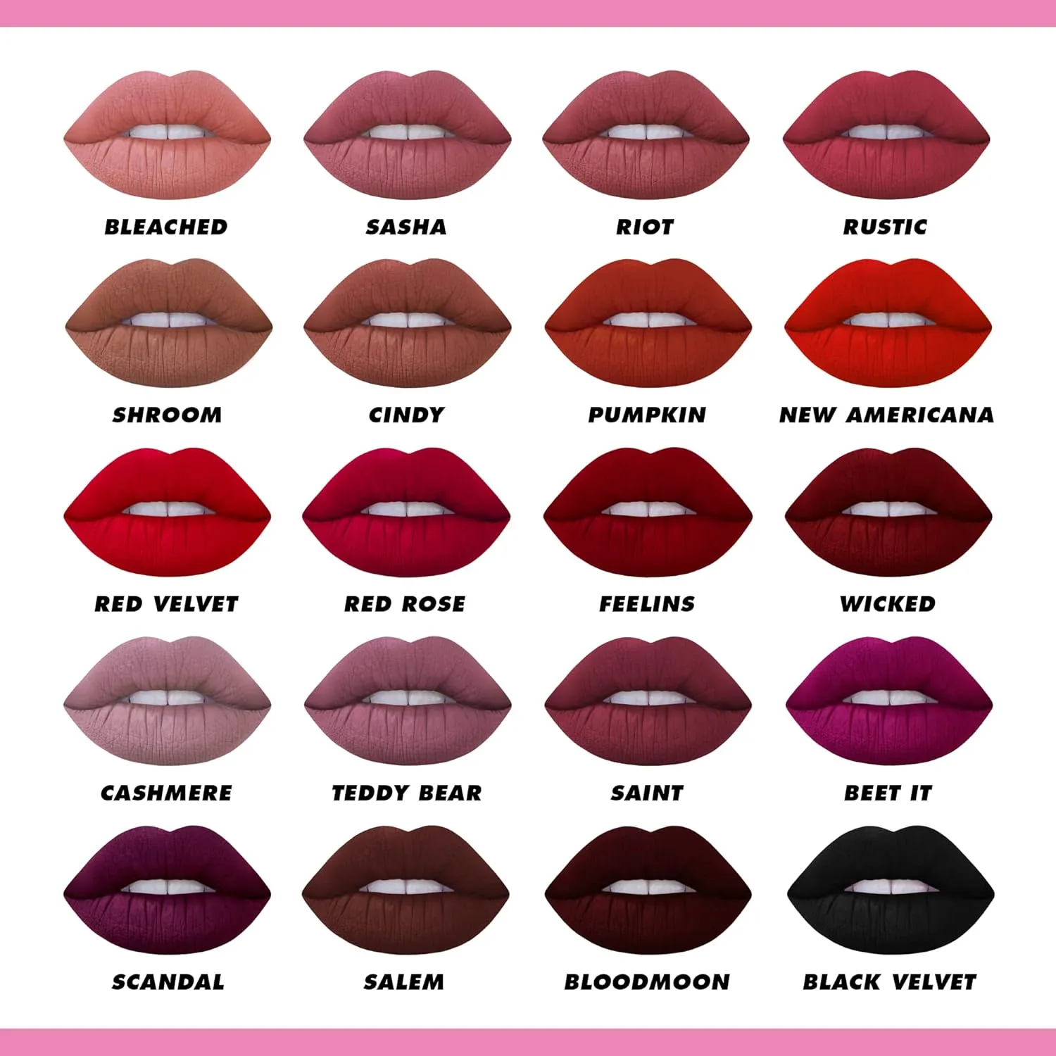 Lime Crime Velvetines Liquid Matte Lipstick, Wicked (Blood Red) - Bold, Long Lasting Shades & Lip Lining - Stellar Color & High Comfort for All-Day Wear - Talc-Free & Paraben-Free