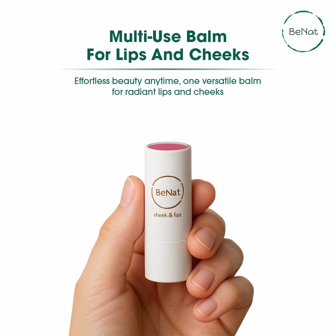 Lip & Cheek Bloom, Natural Lipstick and Blush, 4 Colors, 0.25 oz (Grape)