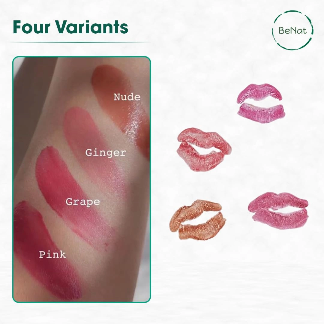 Lip & Cheek Bloom, Natural Lipstick and Blush, 4 Colors, 0.25 oz (Grape)