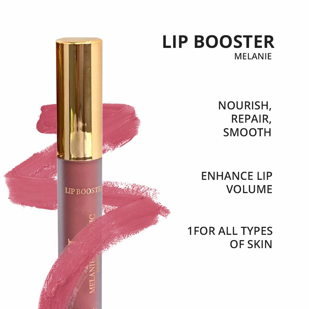 Lip Booster Matte | Hyaluronic Acid, Collagen & Oligopeptides | Repairs, Smooths & Plumps | 12 Hour Lasting Matte Lipstick | Deep Shade