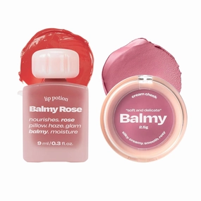 Lip Potion Balmy Rose No.6 Rose Hip & Balmy Cream Cheek No.4 Rose Berry