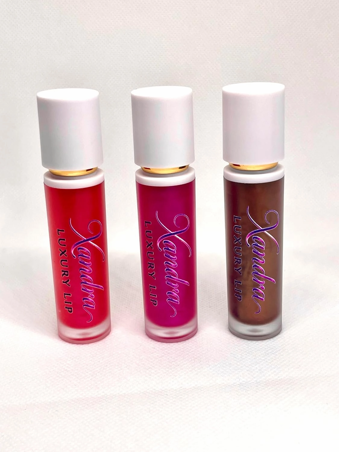 Lipgloss Fruit Flavored Lip Gloss - Lipstick in Red, Purple & Brown - Makeup Cosmetic (Cotton candy)
