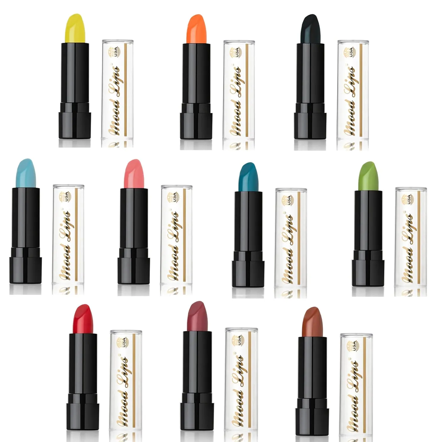 Lipstick pH Color Changing Long Lasting (Orange (Pack of 5))