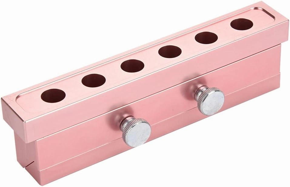 Lipstick Mold, Ymiko 12.1 Dual Uses Lipstick Maker, Lip Balm Making Kit, 6 Cavity Maker, for Making Single Color, Rose Gold Aluminum Alloy